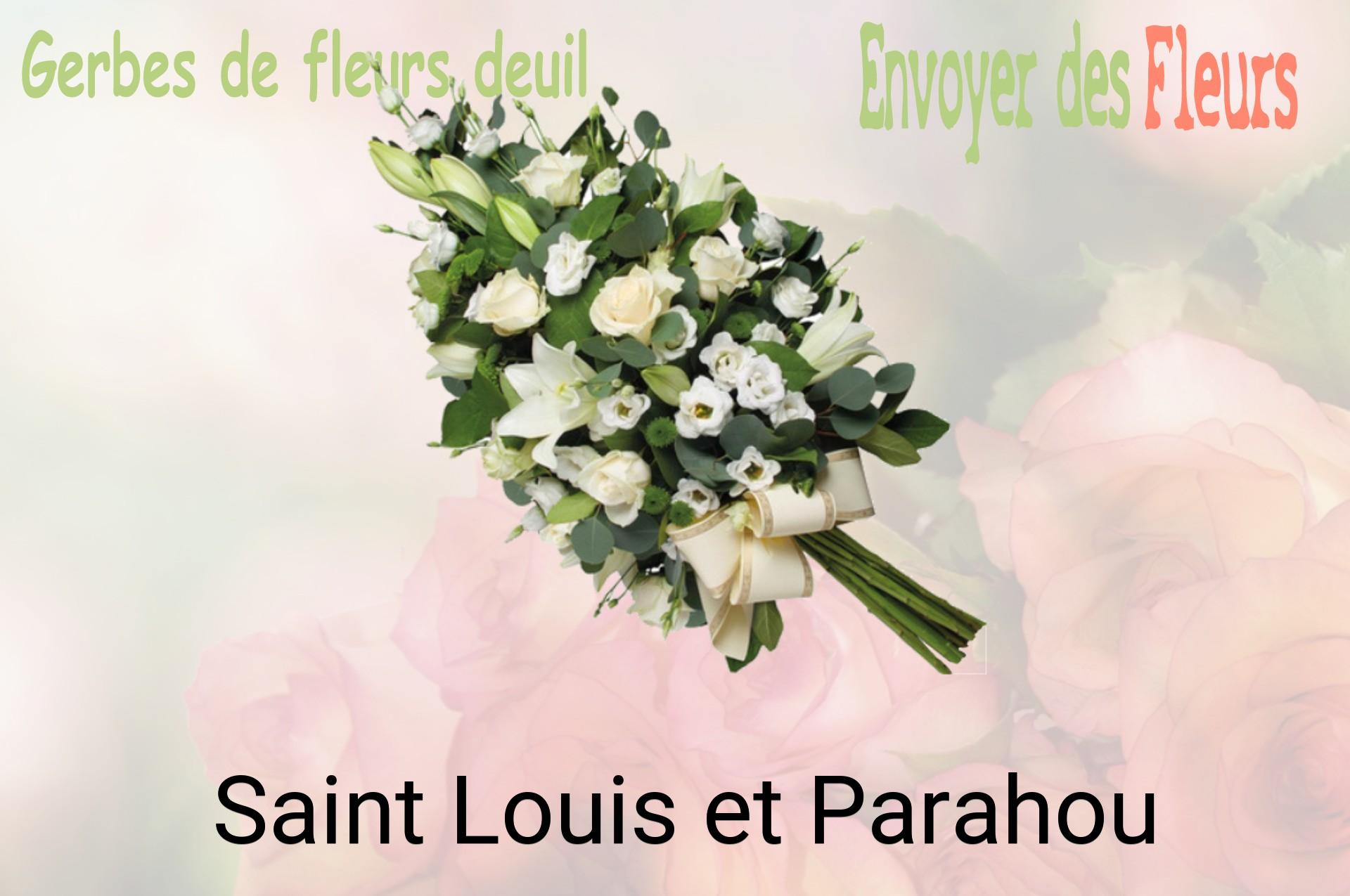 Gerbe de fleurs de deuil livrée à Saint-Louis-et-Parahou